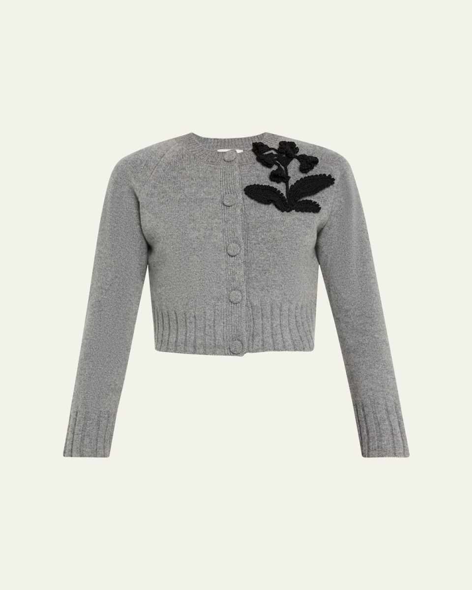 Cropped Lambswool Cardigan